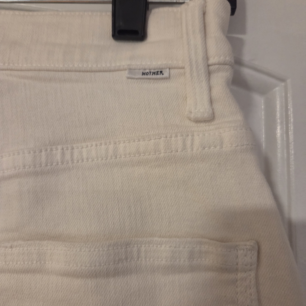 MOTHER Beige Cropped High-Waist Ankle Pants - Picture 8 of 11